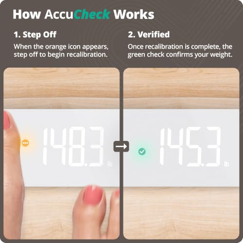 AccuCheck Digital Bathroom Scale for Body Weight (Clear)