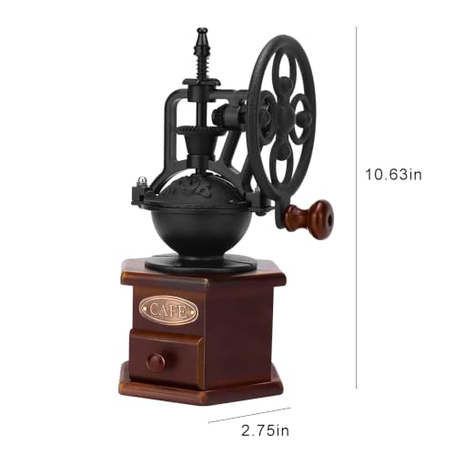 Manual Coffee Grinder Bean Grinders For Home Use Vintage Wooden Coffee Decor Retro Coffee Maker Hand Grinder Coffee Mill (hexa)