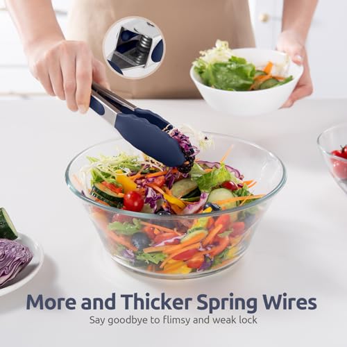Kitchen Tong for Cooking (Midnight Blue / 7 inch)