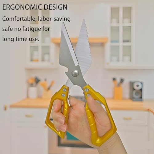 Gold Kitchen Scissors Heavy Duty All Purpose Kitchen Shears for Food (Gold)