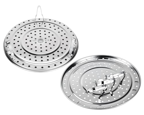 Steamer Rack 10.1 Inch 304 Stainless Steel Steaming Rack Steam Tray with Removable Legs for Steaming Crab (10.1 Inch)