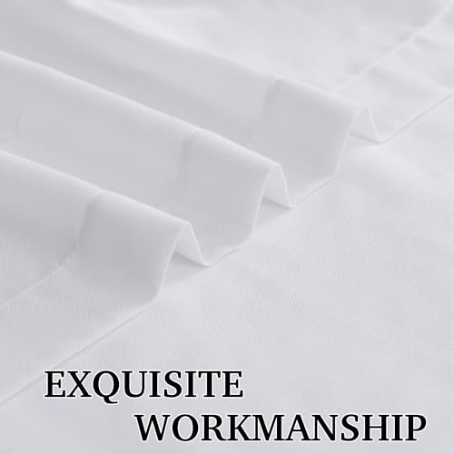 White Floor to Ceiling Curtains 120 inches Long (H - White / 52"W x 120"L (Pack of 2))