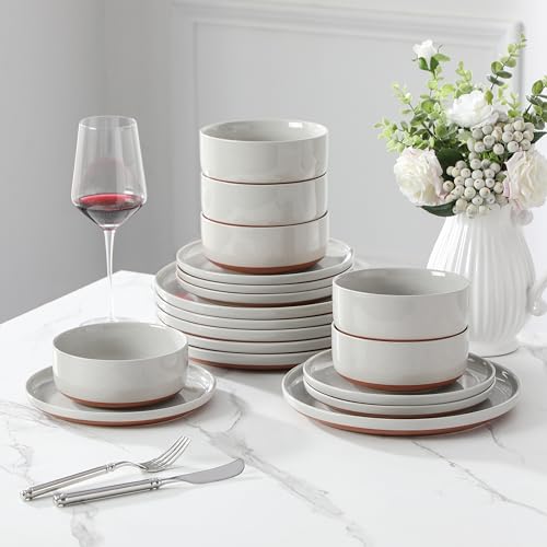 Plates and Bowls Sets (18 Pcs (Service for 6) / Gray)
