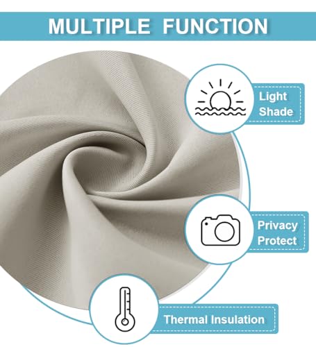 Cafe Curtains 24 inch Length (Natural / 42"W x 24"L (Pack of 2))