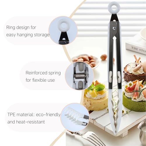 Kitchen Tongs (White / 12 Inch)