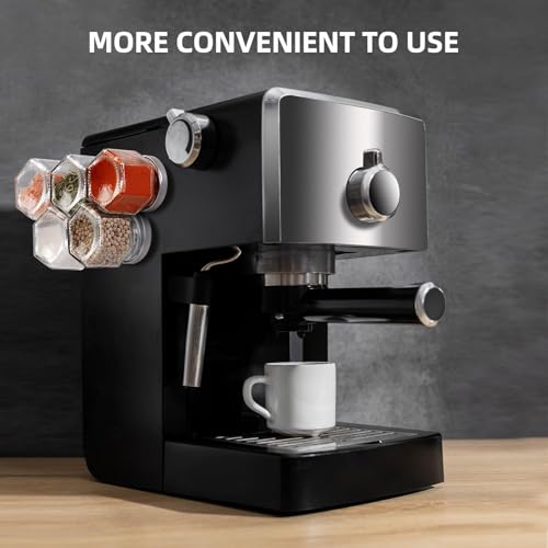 Set of 10 Magnetic Spice Jars for Refrigerator