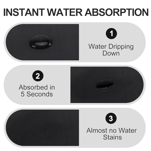 Espresso Coffee Mat for Ninja Luxe Cafe Accessories Breville Espresso Machine Accessories (12''x19'' black)