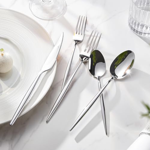 18 10 Silverware Set for 4 (Silver / 20-Piece)