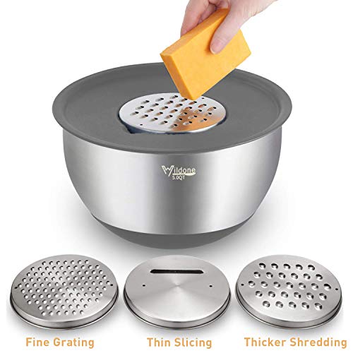 Mixing Bowls with Airtight Lids Set (Gray)