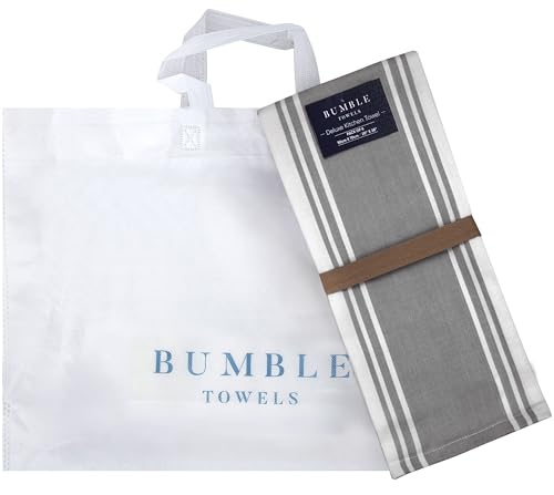 Premium Kitchen Towels 6 Pack 100% Cotton 20"x28" Dish Towels (Grey Wide Stripe / Kitchen Towels - Mixed Styles (6 Pack))