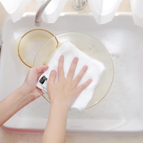100% Cotton Waffle Weave Kitchen Dish Cloths 18 (White / 12 X 12 - 18 Pack)