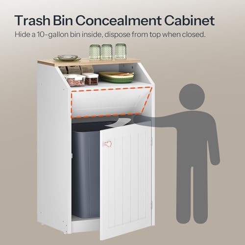 Trash Cabinet (White / 1 x 10 Gallon)