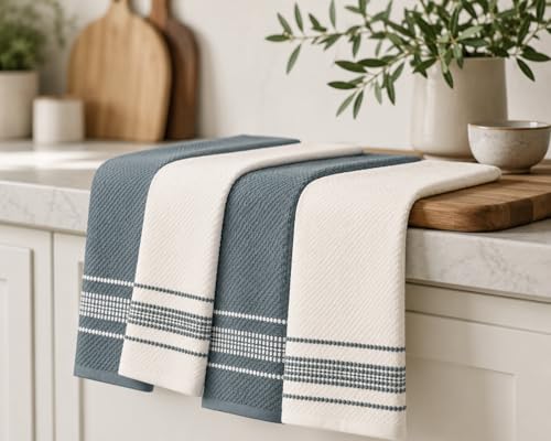 Kitchen Towels (Blue/White Dobby)