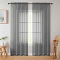 Grey Sheer Curtains 84 Inches Long 2 Panels (Grey / 42"W x 84"L (Pack of 2))