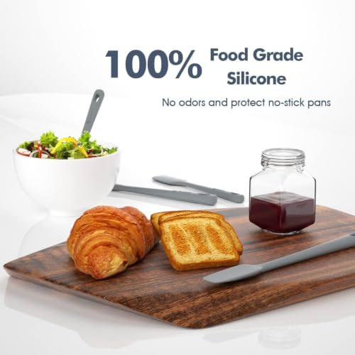 4 Pieces Silicone Spatulas Set (Gray / 4 pieces)