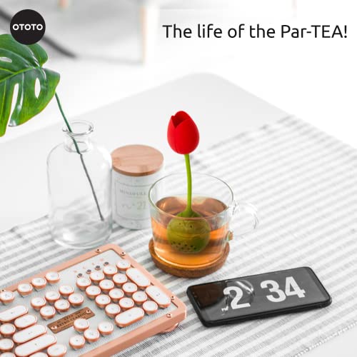 Cute Tea Infuser by OTOTO (Red Tulip)