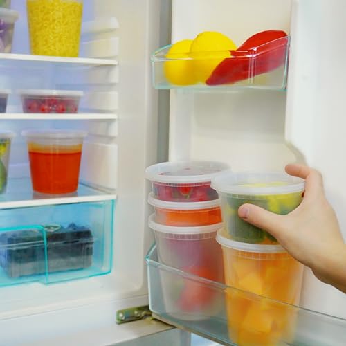 48 Sets 32 oz Plastic Deli Containers with Lids (32oz-48sets)