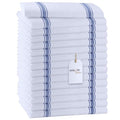 Dish Towels 15 Pack Blue Stripe 100% Cotton Kitchen Towel 15x25 Inch Tea Towels (Blue Stripe / Pack of 15)