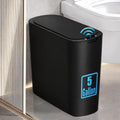 5 Gallon Automatic Bathroom Trash Can with Lid (Black)