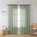 Sage Green Sheer Curtains 78 Inches Long 2 Pcs (Sage Green / 42"W x 78"L (Pack of 2))