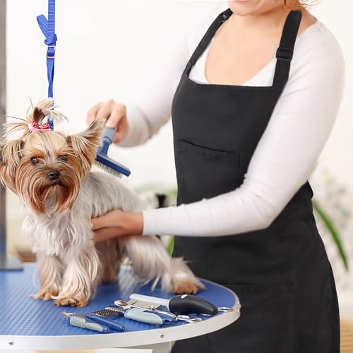 Hair Stylist Apron with 4 Pockets (Black Hair Styling Apron)