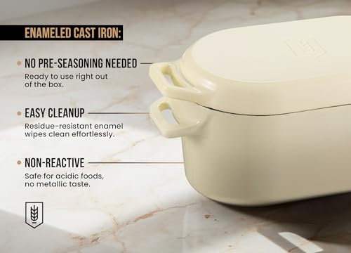 Oval Dutch Oven (Ivory / 3.4 Quarts)