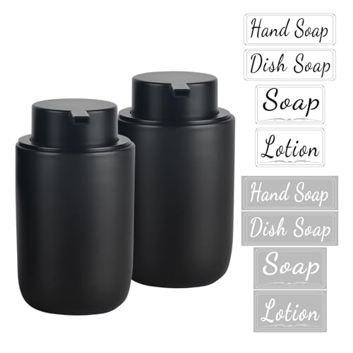 Foaming Soap Dispenser Set (Black-2 Pack)