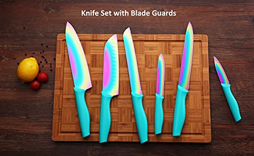 Knife Set with Spoons (F-Rainbow Blade/Spoons / 17-Piece)