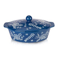 Casserole Dish With Lid Casserole Dishes For Oven Baking Dishes For Oven Ceramic Baking Dish (Dark Blue)