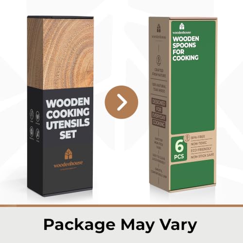 Wooden Spoons for Cooking (6 piece set)