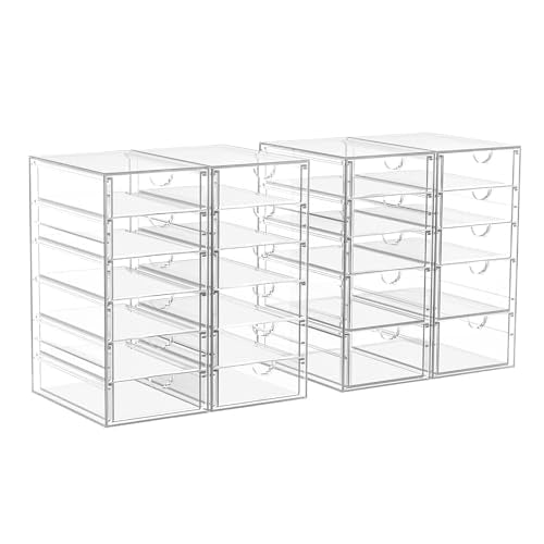 22 Drawer Acrylic Storage & Makeup Organizer for Desk (22 Drawers)