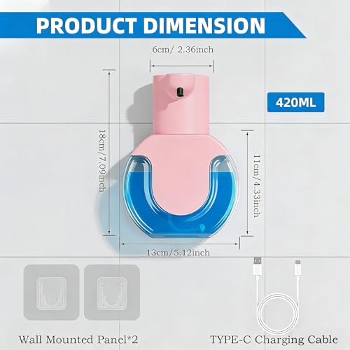 Automatic Soap Dispenser Touchless (Pink / Foam)