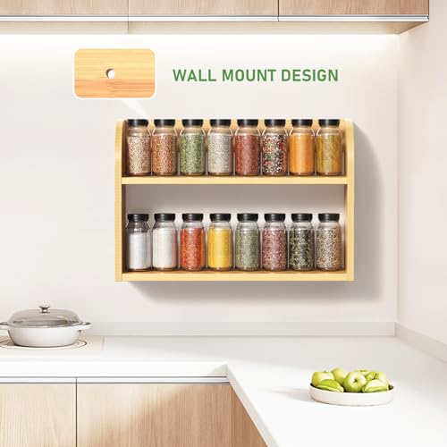 2 Tier Bamboo Spice Rack (Natural / 2 Tier)