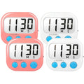 Digital Timer for Kids Classroom Timers for Teachers 4 Pack Pink White (Pink White)
