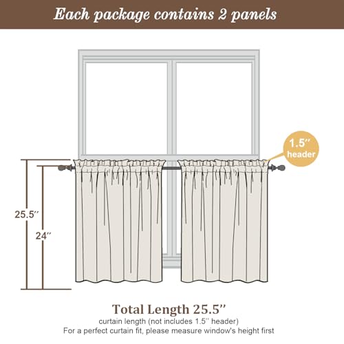 Sheer Aqua Tier Curtains 24 Inch Length Set (Aqua / 42"W x 24"L (Pack of 2))