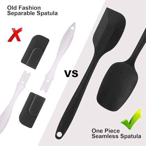 Silicone Spatulas Set of 6 (Black)