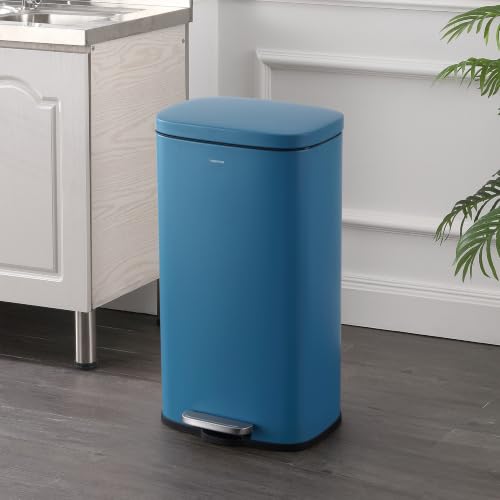 Curtis 8 Gal Step Trash Can Soft Close 25" (Bright Cobalt Blue)