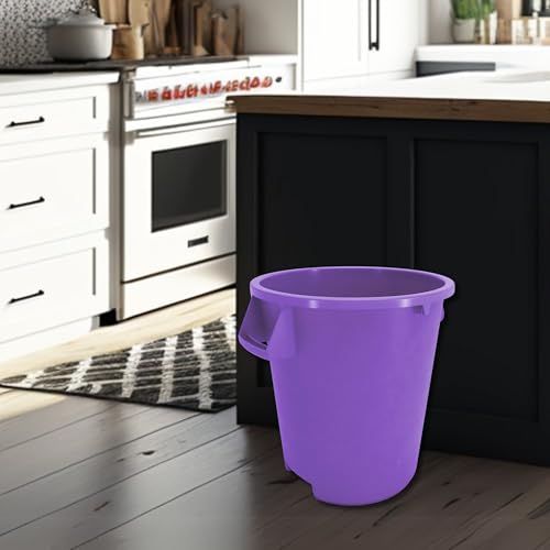 Bronco Waste Container Trash Container (Purple / 10 Gallons, (Pack of 6))