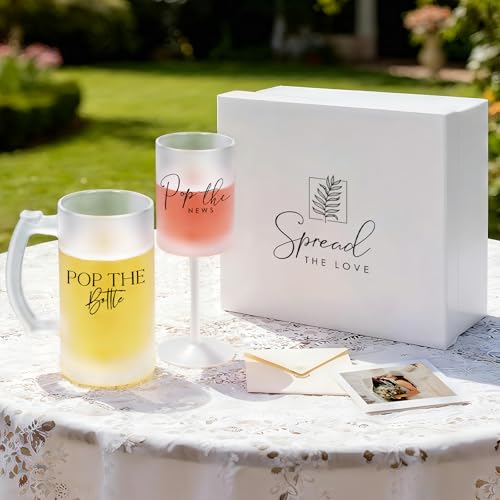 Engagement Gifts for Couples 2026 (Frosted Pop the Bottle / Set of 2（Gift box）)