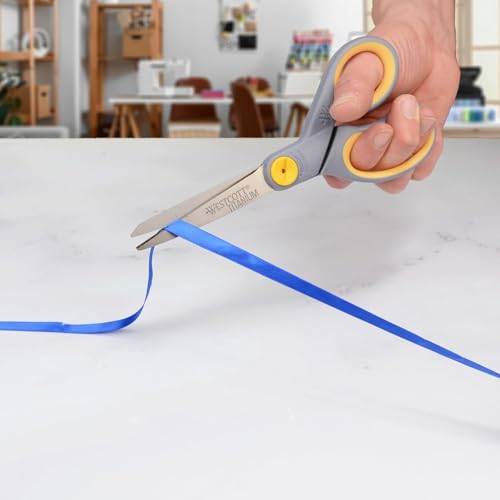 8” Titanium Bonded Scissors with Adjustable Glide and Soft Handle (2-Pack)