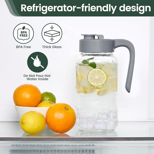 Mason Jar Pitcher (Gray)