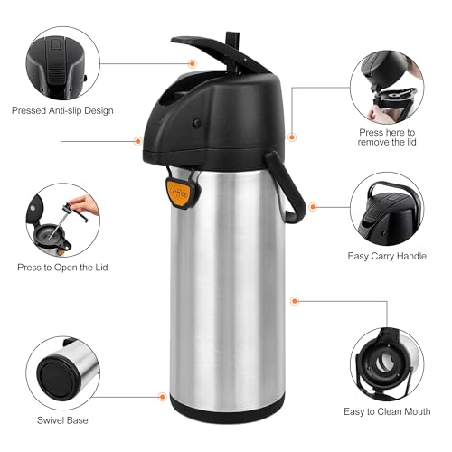 Airpot Coffee Dispenser Thermal with Pump (101.4 Ounces)
