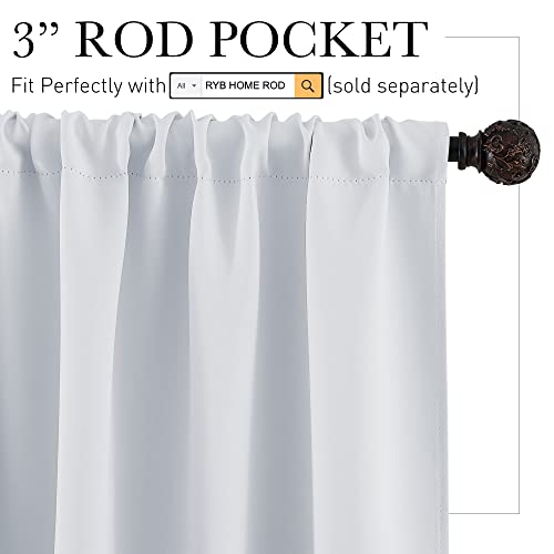 Cafe Curtains 30 inch Length (Greyish White / 29"W x 30"L (Pack of 2))