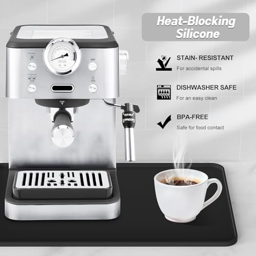 Silicone Coffee Mat (Black / 24" x 15.9")