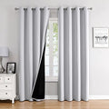 100% Blackout Curtains for Bedroom 102 Inches Long 2 Panels Set (52"W x 102"L (Pack of 2) / Greyish White)