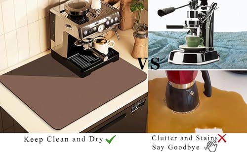 Coffee Mat for Countertops (Brown / 12" x 19")