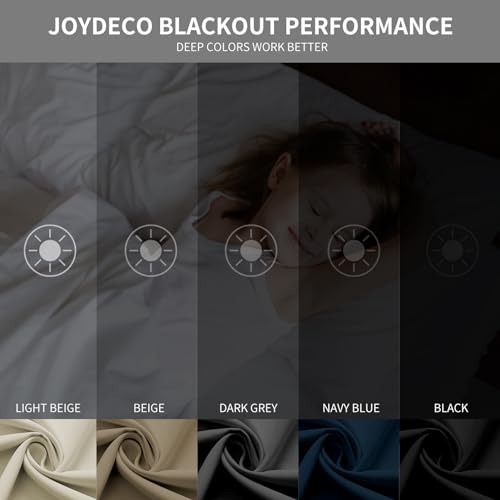Blackout Curtains 108 Inch Length 2 Panels Set (Navy Blue / 52"W x 108"L (Pack of 2))