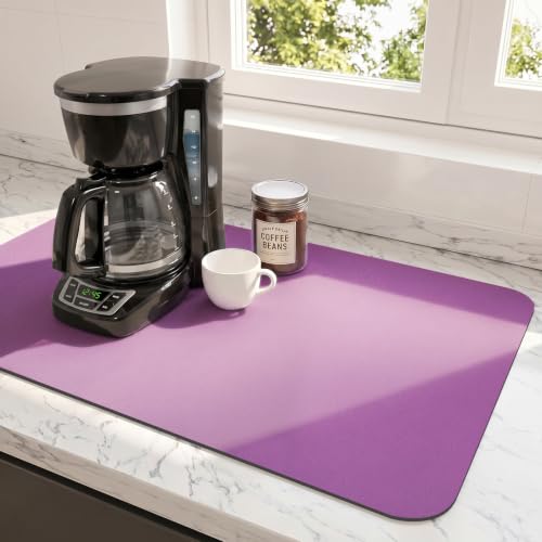 Coffee Mats for Coffee Bar Accessories (Purple / 31.5" x 17")