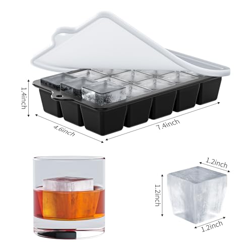 Silicone Ice Cube Tray 3 Pack (Black / Ice Cube Tray 3 Pack)
