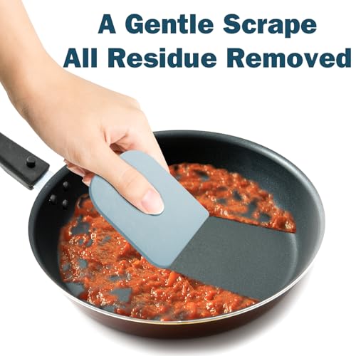 Pan Scraper 10Pcs Pot & Dish Scraper Plastic (10 Pcs / Aqua)